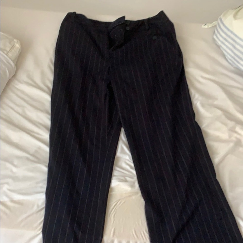 Navy stripe work pants